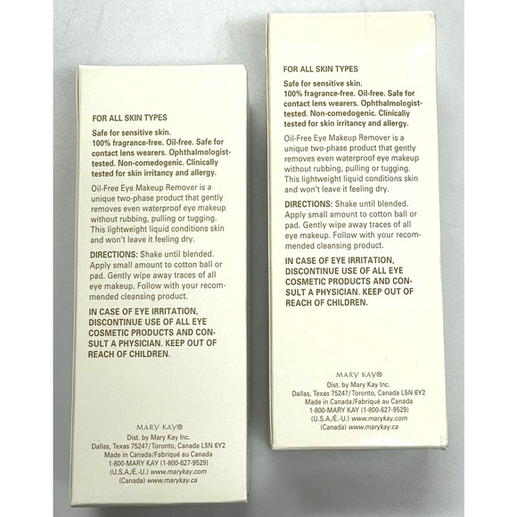 LOT of 2 Mary Kay Oil-Free Eye Makeup Remover Discontinued - Picture 4 of 5